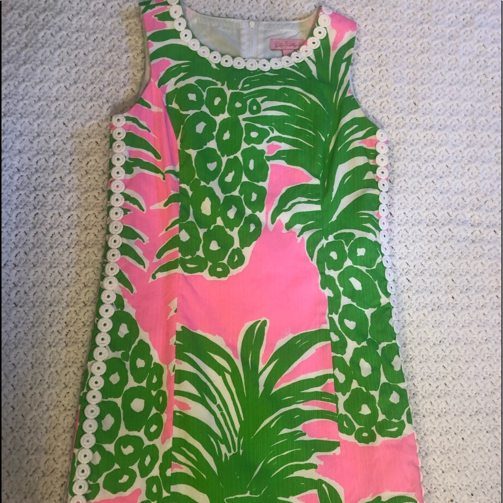 Lily Pulitzer Shift Green and Pink Dress